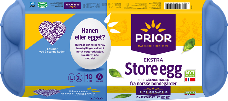 Egg lxl frittgående 68-85g 10stk