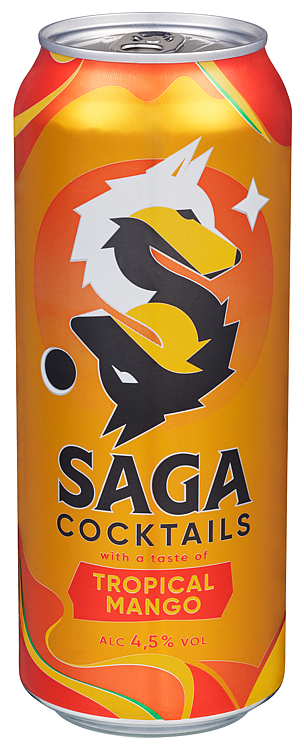 Saga cocktail tropical mango   4,5%    24x50cl