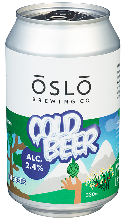 Oslo brewing cold beer bx   2,4%   24x33cl