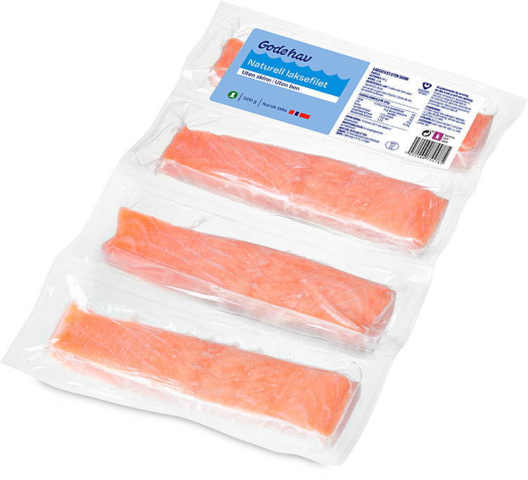 Laksefilet i lenke u/skinn 500g