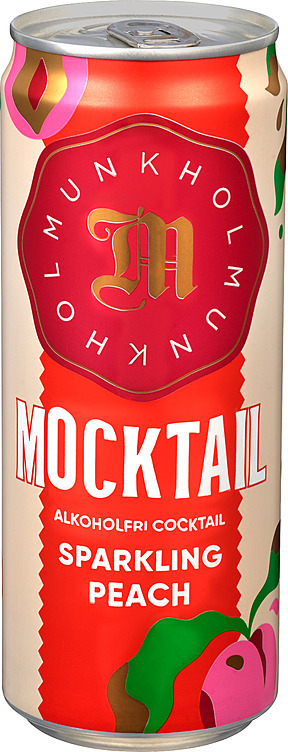 Munkholm mocktail sparkling peach bx sleek 24x33cl