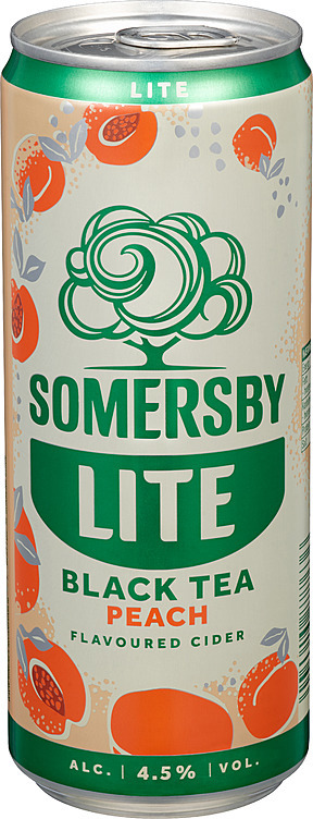 Somersby black tea peach lite bx sleek 4,5% 24x33cl