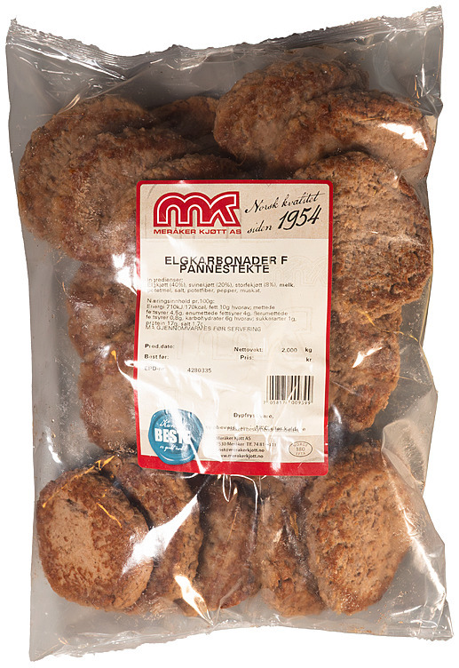 Elgkarbonader pannestekte 2kg
