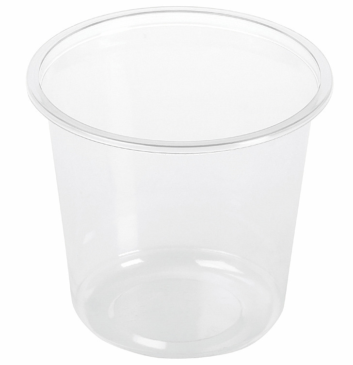 Mat-container pla 750ml ø121mmx110mm  50stk