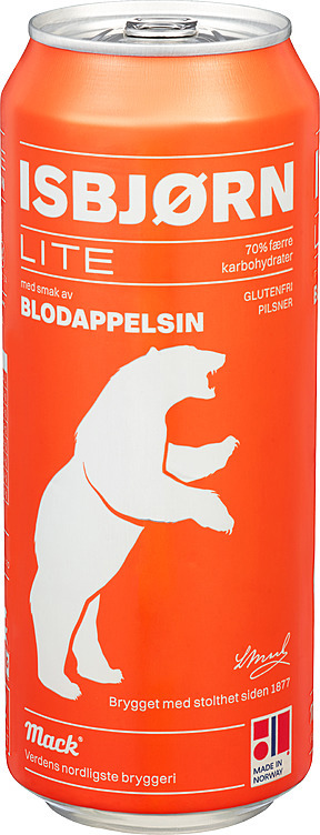 Isbjørn lite blodappelsin glutenfree bx   4,5%   24x50cl