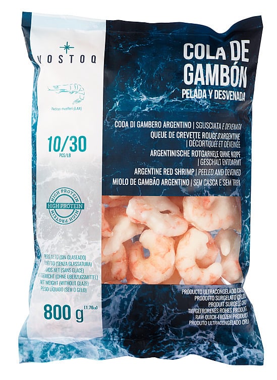 Argentinske vill reker renset  10/30  800g