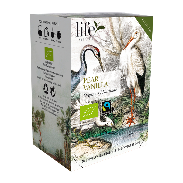 Pear vanilla tea økologisk & fairtrade  20stk