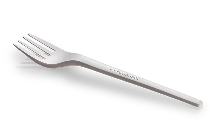 Gaffel cpla vaskbar hvit 168mm 50stk