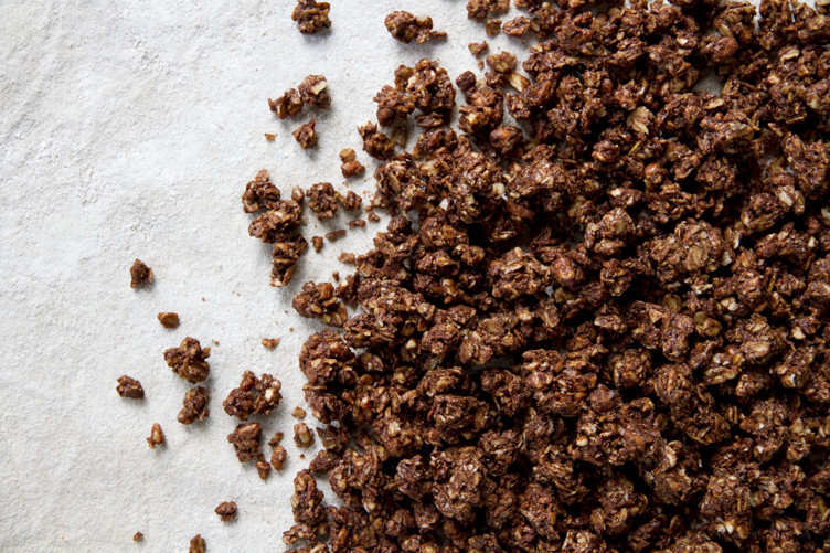 Crunchy nøtte-sjokolade økol. frokostblanding 5kg