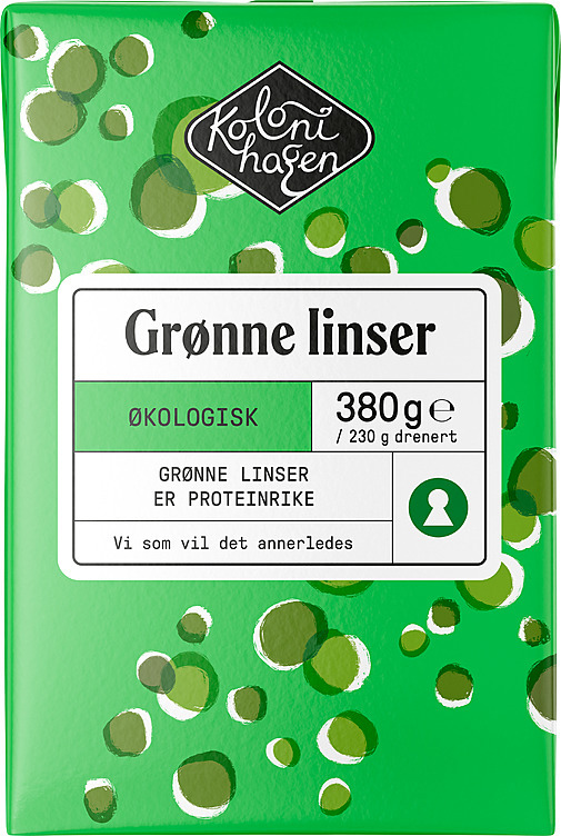 Green lentils organic 380g