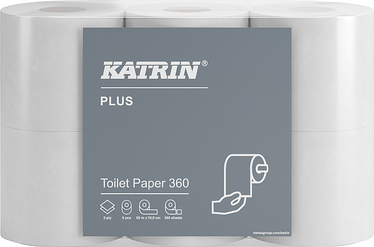 Toalettpapir plus 360 50m 2l