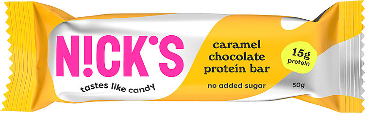Nicks soft protein bar caramel chocolate  50g