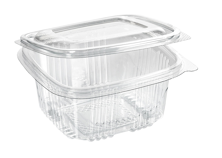 Boks rpet deli 500ml hengslet lokk 134x128x64mm  50stk