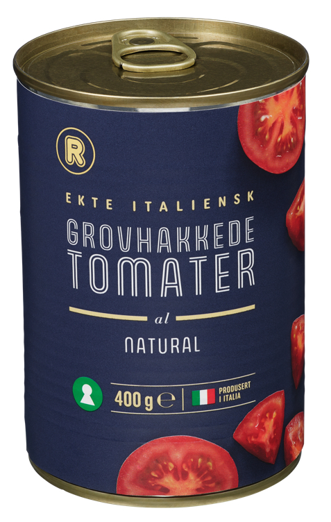 Tomater grovhakkede 1/3pl   400g