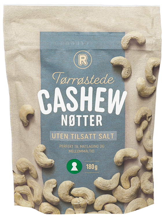 Cashewnøtter u/salt  180g
