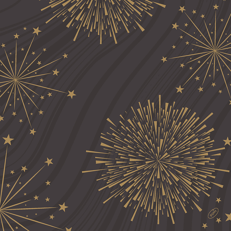 Serviett biodunisoft 40cm sparkly black  60stk