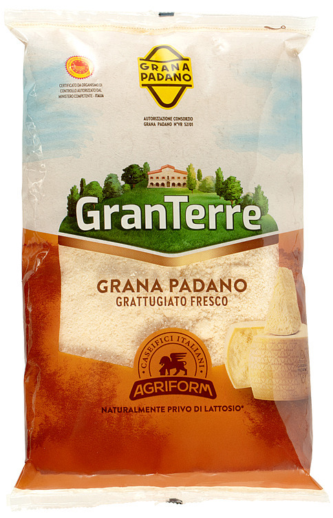 Grana padano revet fersk 1kg
