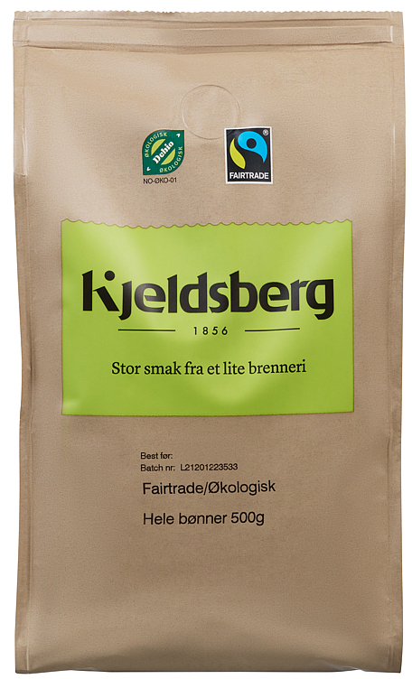 Kaffe hele bønner fair trade økol. 12x500g krt