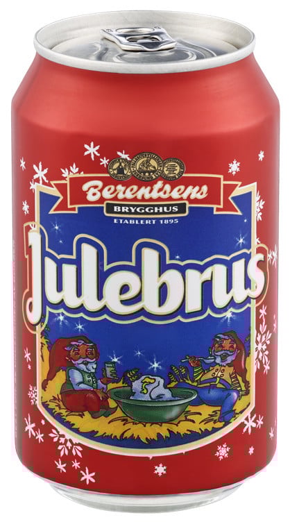 Julebrus rød bx 24x33cl