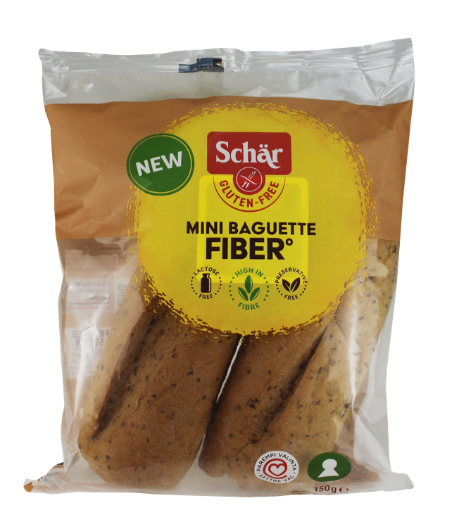 Fiberbaguetter mini glutenfri 150g