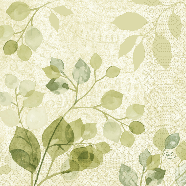 Serviett 3l33cm paisley leave 250stk