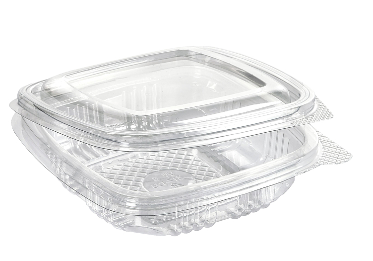 Boks rpet deli 125ml henglset lokk 117x112x29mm  50stk