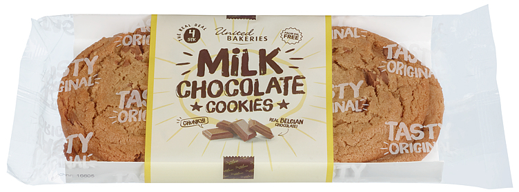 Milk chocolate cookies 4-pk  240g