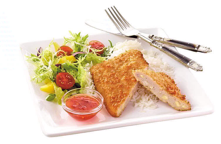 Panert kalkunsteaklet m/ost 36x140g