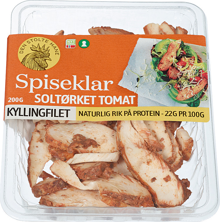 Kyllingfilet stekt og skivet soltørket tomat  200g