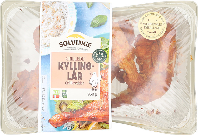 Kyllinglår grillede med grillkrydder 950g