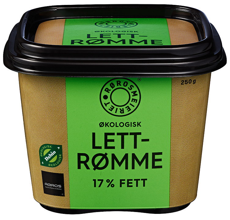 Lettrømme 17% fett beger, økol.  250g