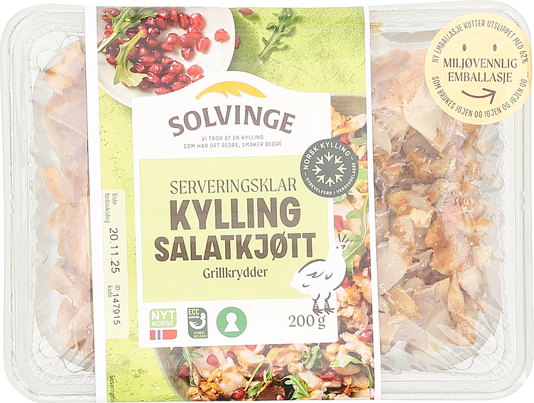 Kylling salatkjøtt grillet solvinge 200g