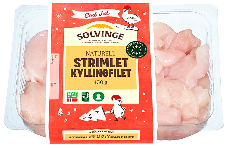 Kyllingfilet strimlet 450g