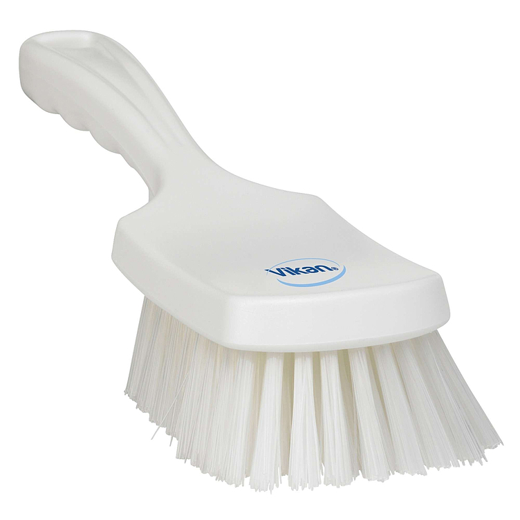 Håndbørste kort skaft hvit   1stk