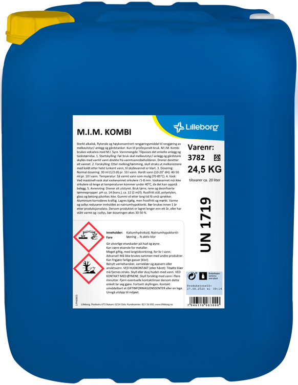 M.i.m kombikanne  melkeanlegg   23,5kg