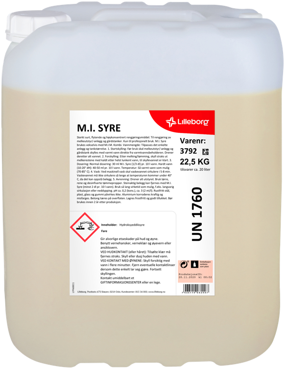 M.i syre melkeanlegg 22,5kg