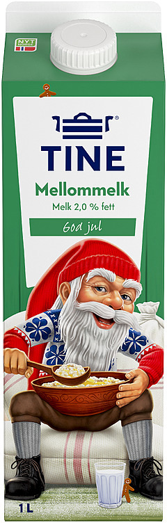 Tine mellommelk  1l