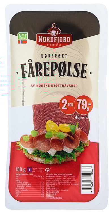 Fårepølse oppskåret 150g