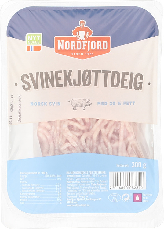 Svinekjøttdeig  20%  300g