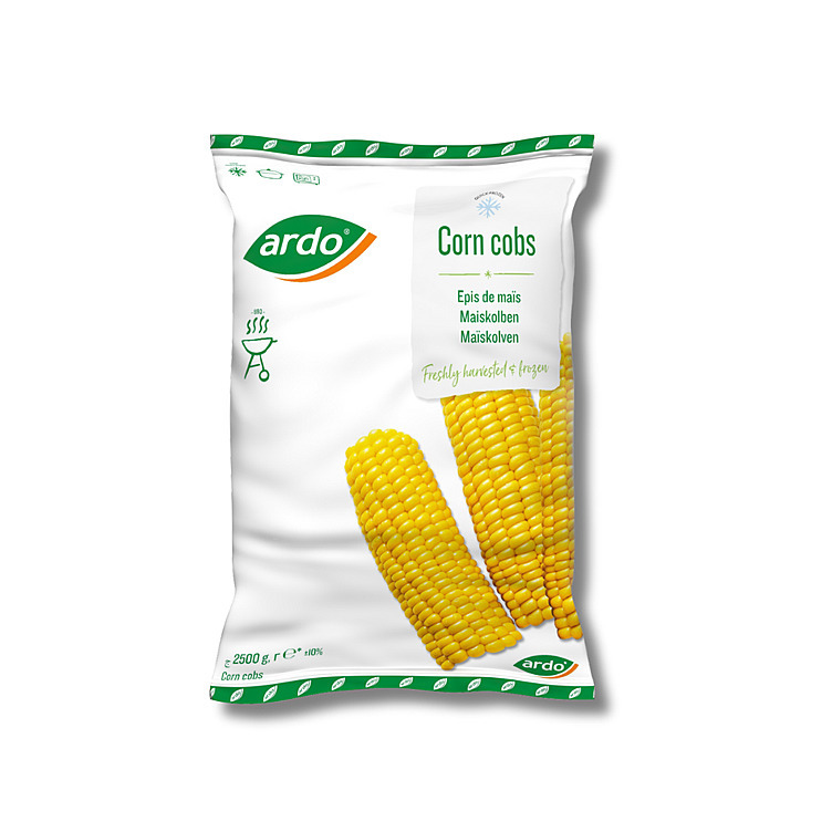 Maiskolber kokte  4x2,5kg  t  kg