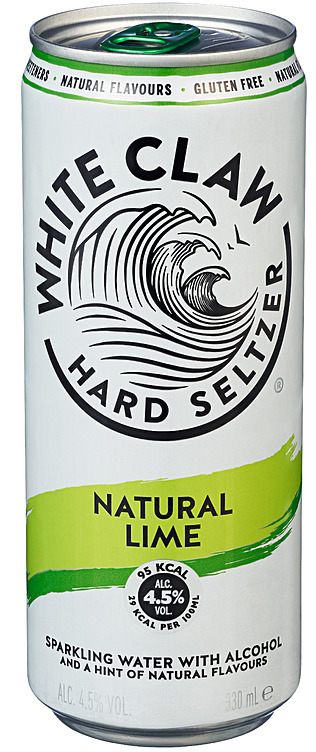 White claw hard seltzer lime 4,5% 12x33cl