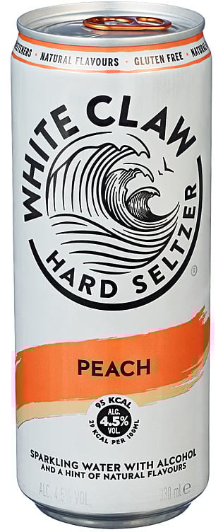 White claw hard seltzer peach 4,5% 12x33cl