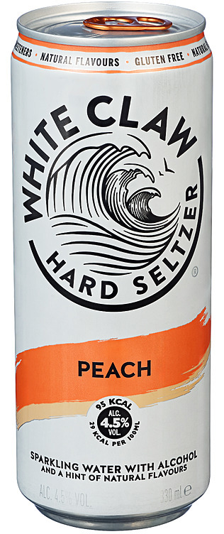 White claw hard seltzer peach 4,5% 12x33cl