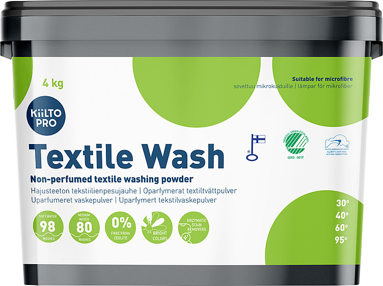 Vaskepulver tekstil vask 4kg