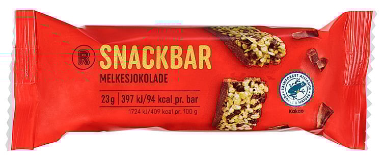 Snackbar m/sjokolade 6x23g