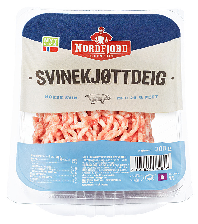 Svinekjøttdeig  20%  300g