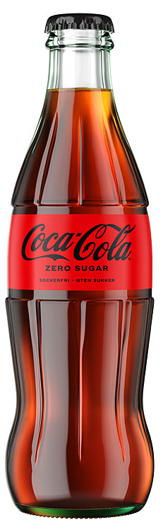 Coca-cola uten sukker glassflaske   24x0,33l