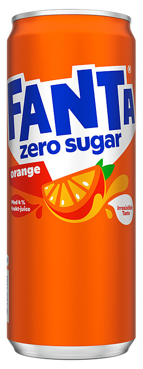 Fanta zero sugar orange sleek bx 24x33cl