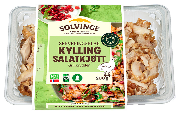 Kylling salatkjøtt grillet solvinge   200g