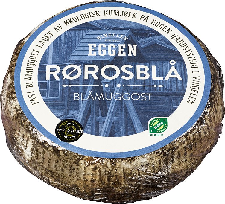 Rørosblå økol. hel fast blåmuggost  ca2kg  kg